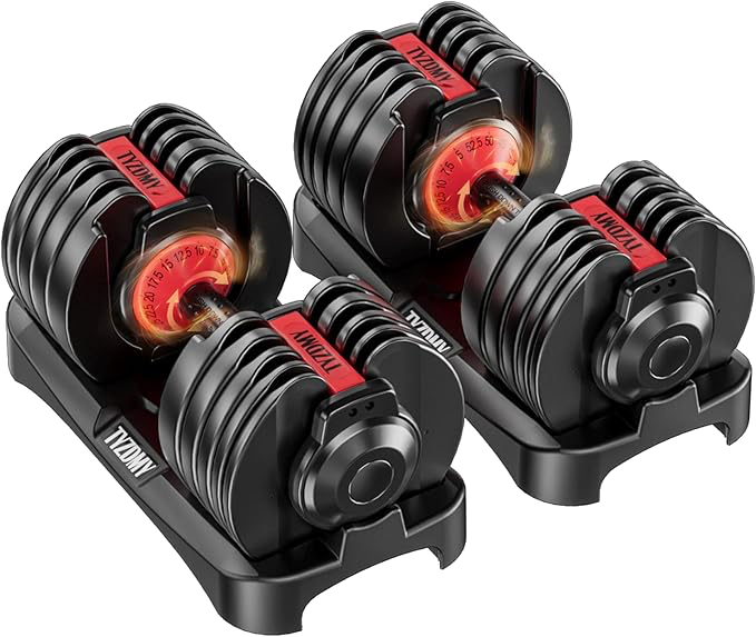 Adjustable dumbbells for small apartment gym strength training