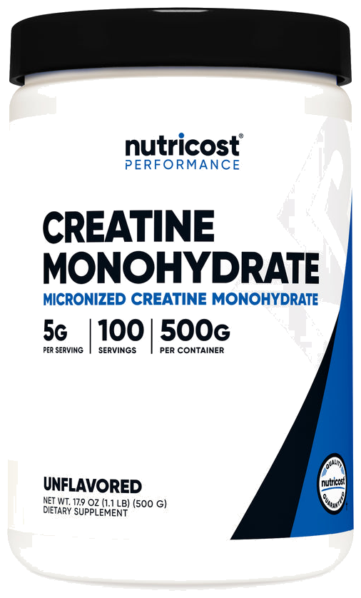 Creatine monohydrate powder for strength training