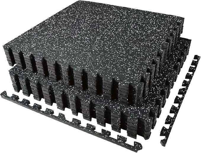 Rubber gym flooring tiles for bigger home gym floor protection