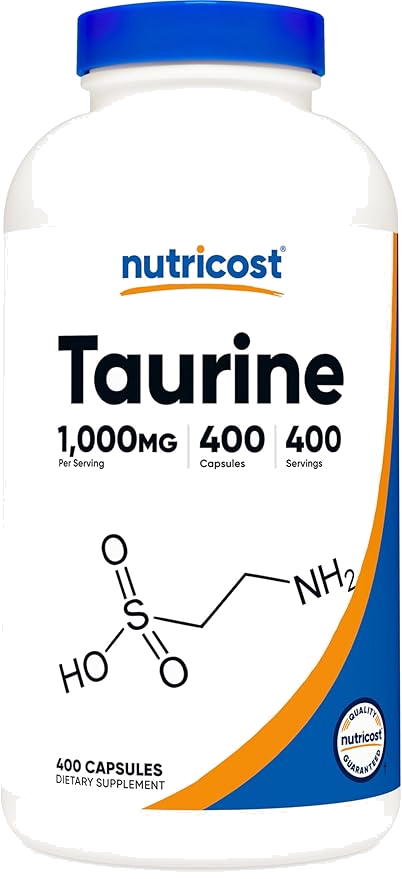 Taurine supplement for DIY pre-workout stack