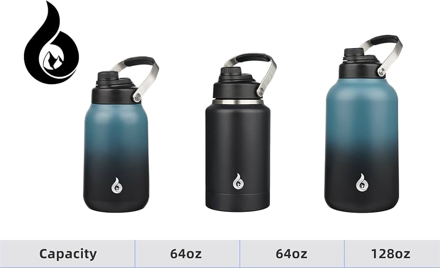 Large water bottle for meal prep and hydration